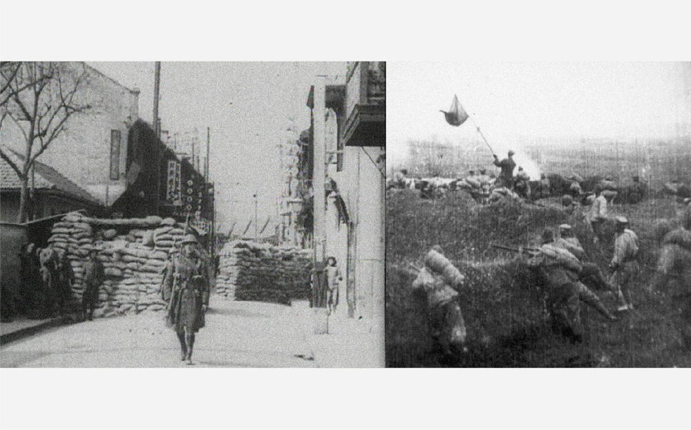 勳業千秋（又名：建國史之一頁）、淞滬抗戰紀實電影劇照1